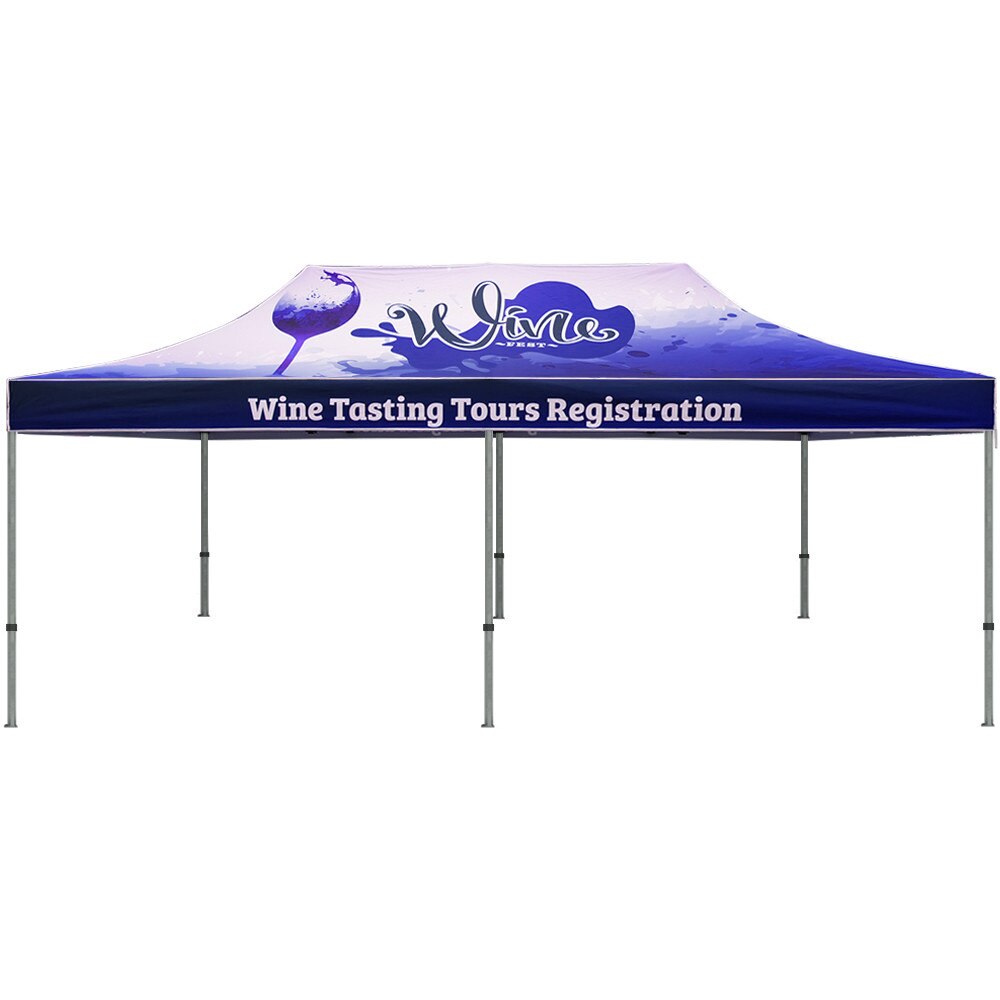 Casita 20 ft. Aluminum Canopy Tent — Graphic Package / White Trim Color